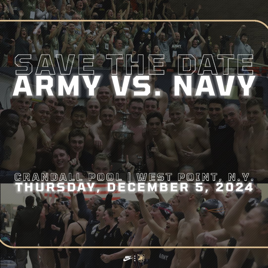 Brothers &amp; Sisters in Arms it’s time to take to the pool once again for America’s Meet 🇺🇸

Save the date now:  Thursday, Dec. 5 ✍️

This will be the 87th meeting between the men’s programs and the 44th meeting between the women’s programs 👀

#GoArmy