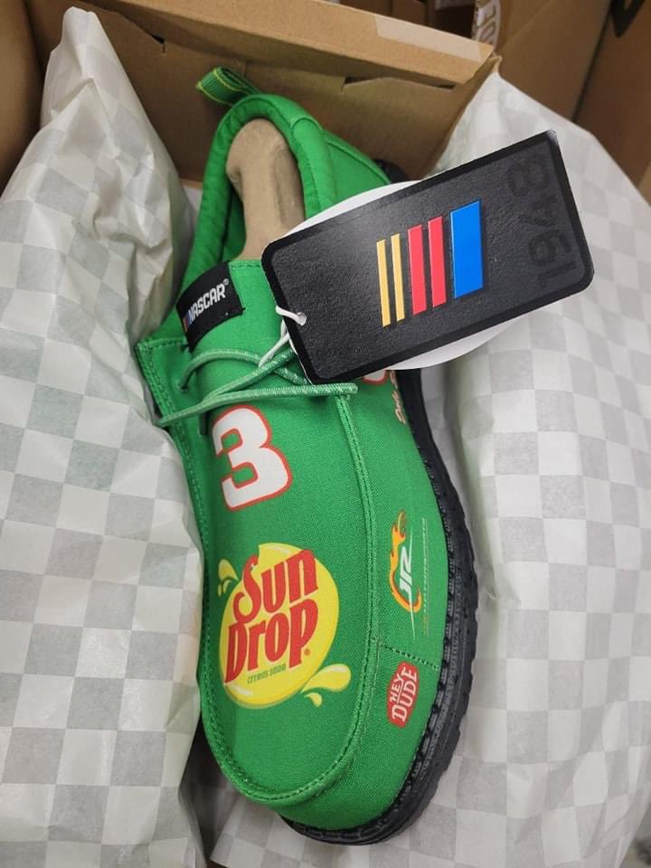 These are apparently dropping on Monday!! 

Dale Jr Hey Dude shoes for $74.99.