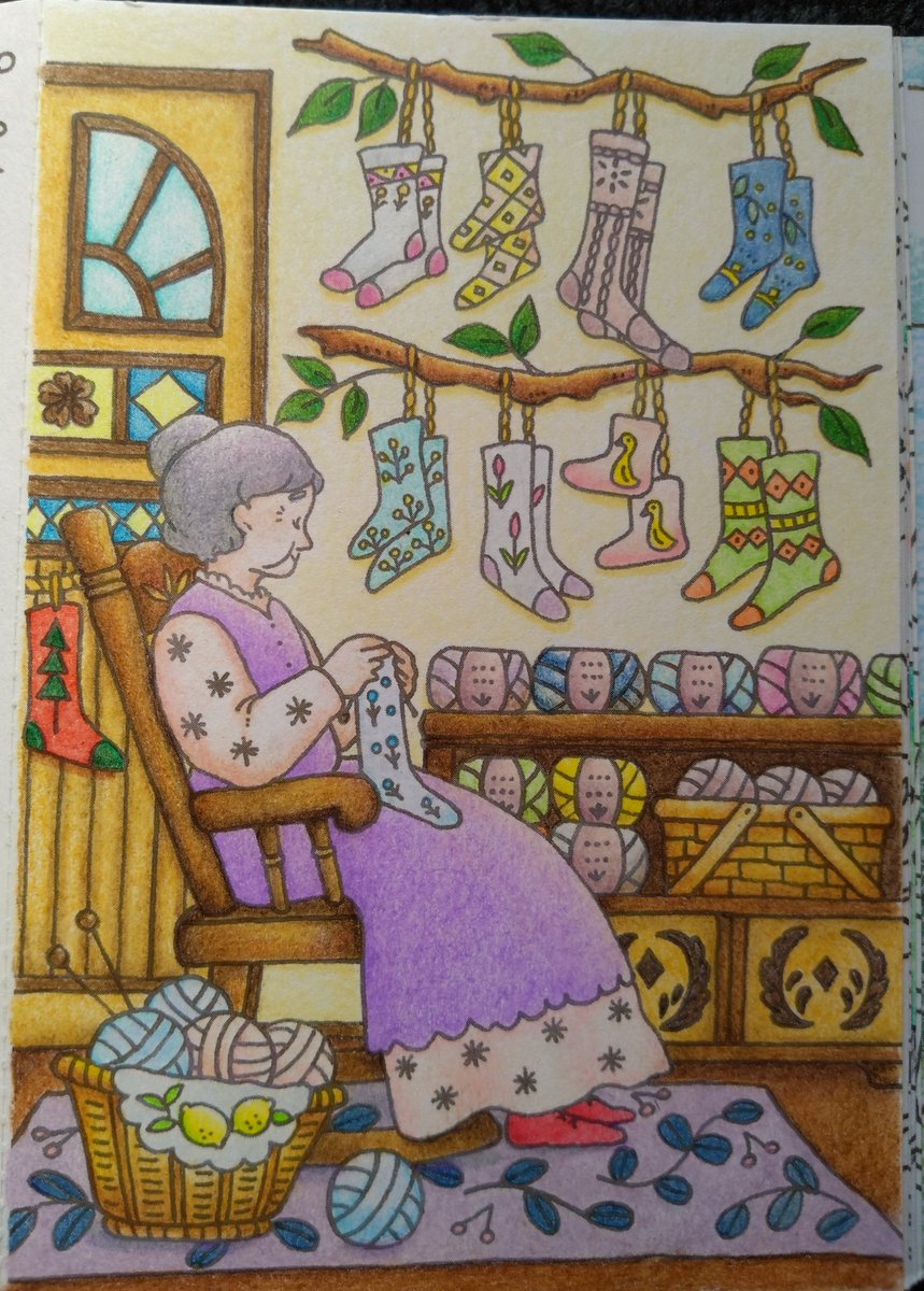 久々の完成
#大人の塗り絵
#夢見る部屋の16人