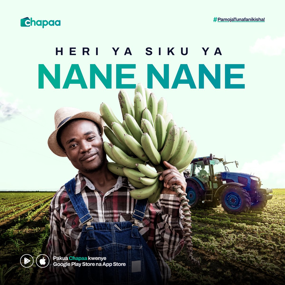 Wakulima na wafugaji ni watu muhimu sana nchini kwetu, leo tunawasherehekea. 

Heri ya Siku ya Kitaifa ya Wakulima. Pamoja tunakuza uchumi wetu 💪🏾🌾🚜

#Chapaa #ChapaaApp #Tanzania #Kilimo #NanenaneDay #NaneNane #Wakulima #Agriculture