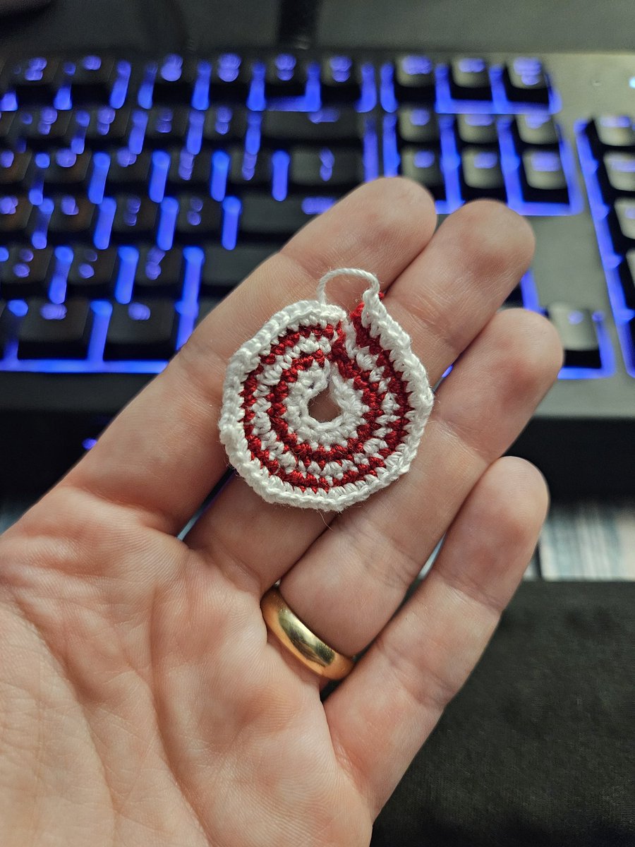 And this was all the progress I made during the stream tonight lol. Making a hat for a beanie baby monkey to make it a chim chim outfit!