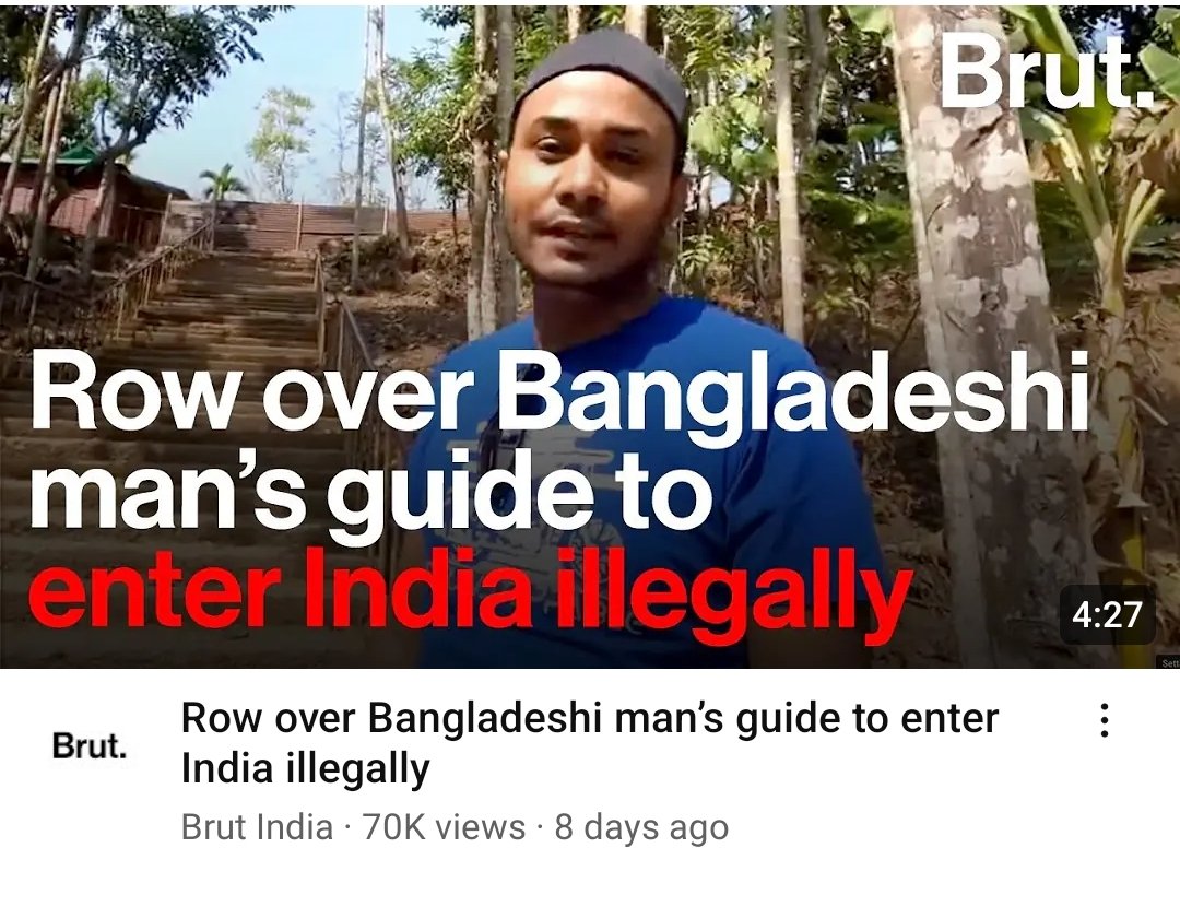 gamerscaar's tweet photo. India's NATIONAL SECURITY is severely COMPROMISED

This is a serious matter of national security!

Bangladeshi YouTubers Dilwar Hussian and Tahsan Rakub openly share tips on entering India illegally.

Is it a joke or something? They are like a cancer for us #NationalSecurity https://t.co/bfckWZ6ZO9