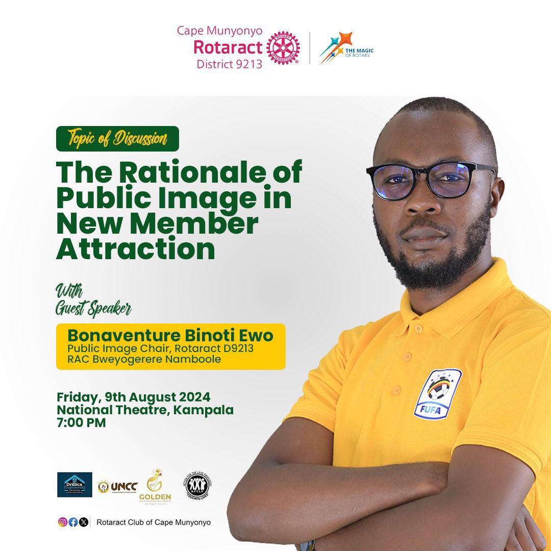 TheAnchors1's tweet photo. Do you know the role that Public Image plays in attracting new members to your club?
@realbonaventure will pleased to share all the relevant insights on Friday at National theatre 7:00pm. 

Join us for this exciting engagement. 
@CentralRotary 

#CapeFridays
#magicofrotary https://t.co/JuQUrYpY4J
