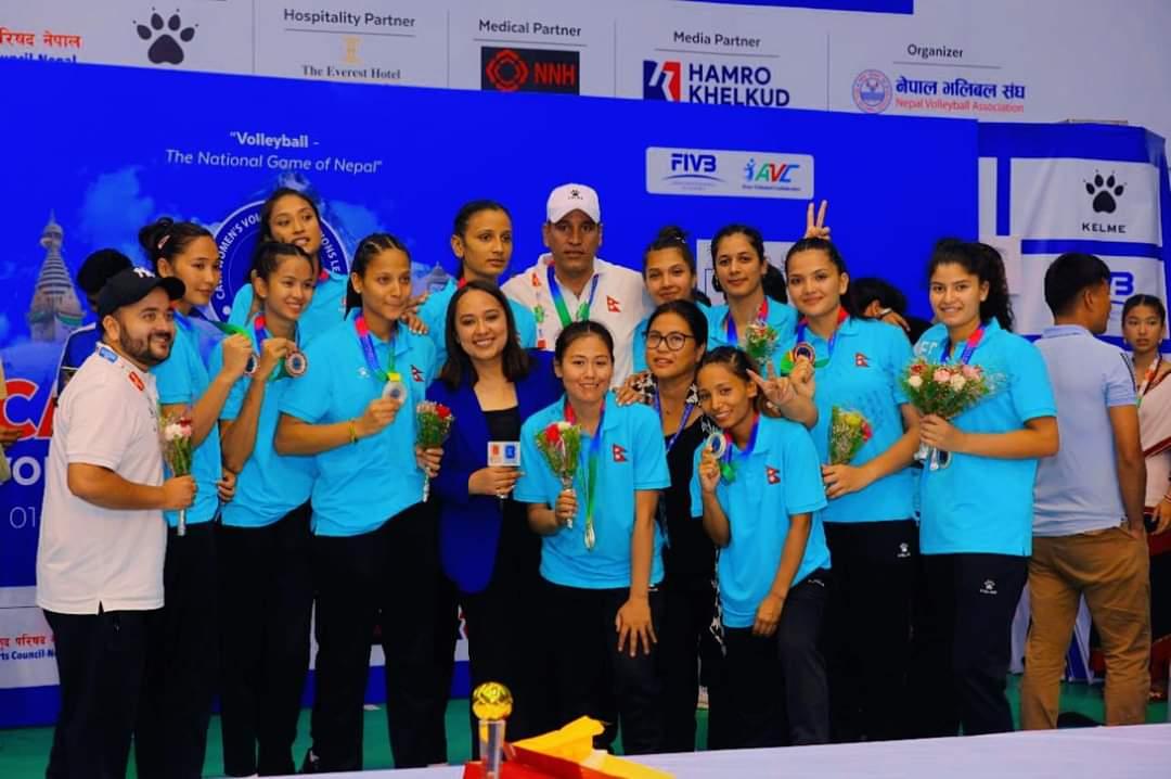PROUD OF YOU ALL 👏❤
#Runnerup 
#womensvollyball 
#Nepal