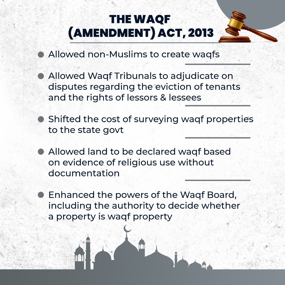 Mrsinha's tweet photo. After its foundation in independent India, by 2010 Waqf board became third largest land owner in India, close to defence and railways.

How? 
Congress ecosystem systematicly kept selling our country to them for free.

Congress had Given 123 govt properties to Waqf board during 2014 general elections which was taken back by Modi gvt. 

Congress made sure the Waqf board enjoys unlimited power, more than the Supreme Court and Parliament.