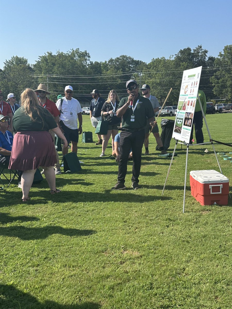 Had an incredible time at the UGA Turfgrass Research Field Day &amp; Exhibitor Tradeshow!🌱

I had the opportunity to present on tackling white grubs🪲in turfgrass grass, sharing insights and strategies with an engaged audience👨‍🌾👩🏻‍🌾. <a href="/universityofga/">UGA</a> <a href="/Entomology_UGA/">UGA Entomology</a>
