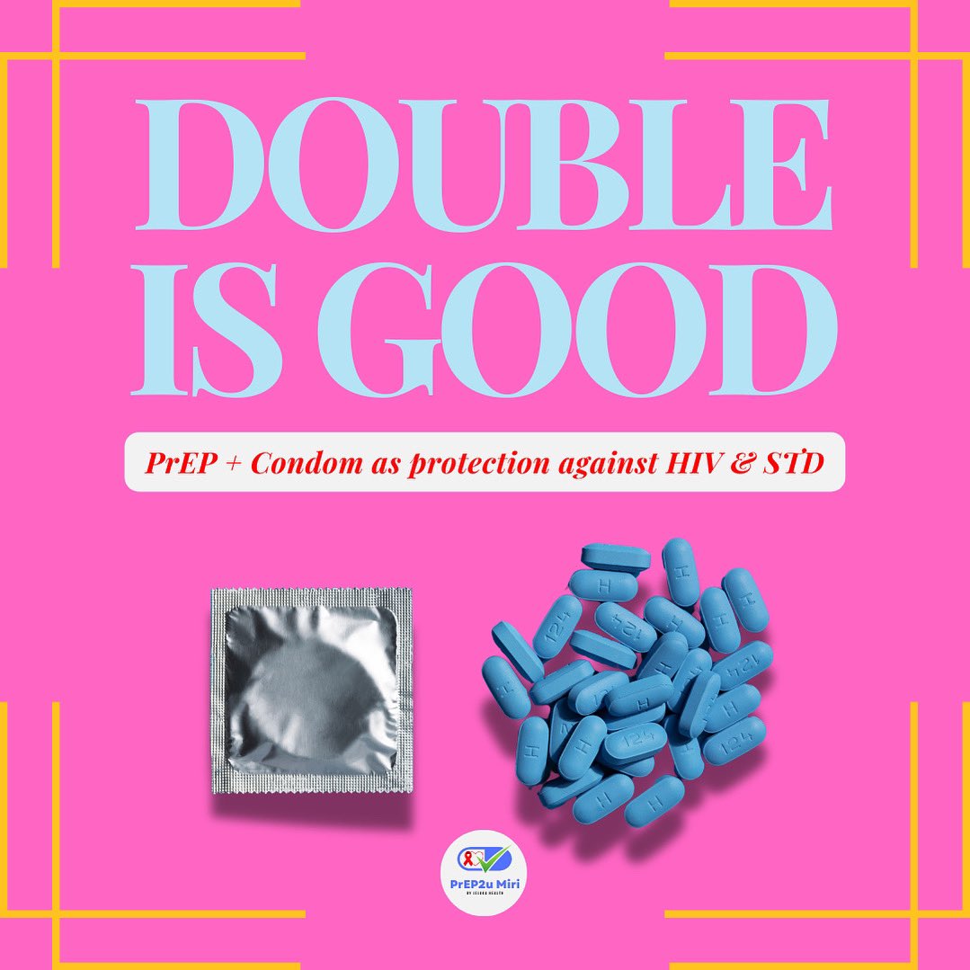 amitysea1's tweet photo. Double is Good!
It is always good to combine PrEP & condom together; so that you always have the protection against HIV.
For more details on PrEP program in Miri, click here
https://t.co/WDswzXQxqi
Get PrEP > PrEP at Klinik Kesihatan > Sarawak > Miri
#prepmiri #prepmy https://t.co/EPCX5v6CJK