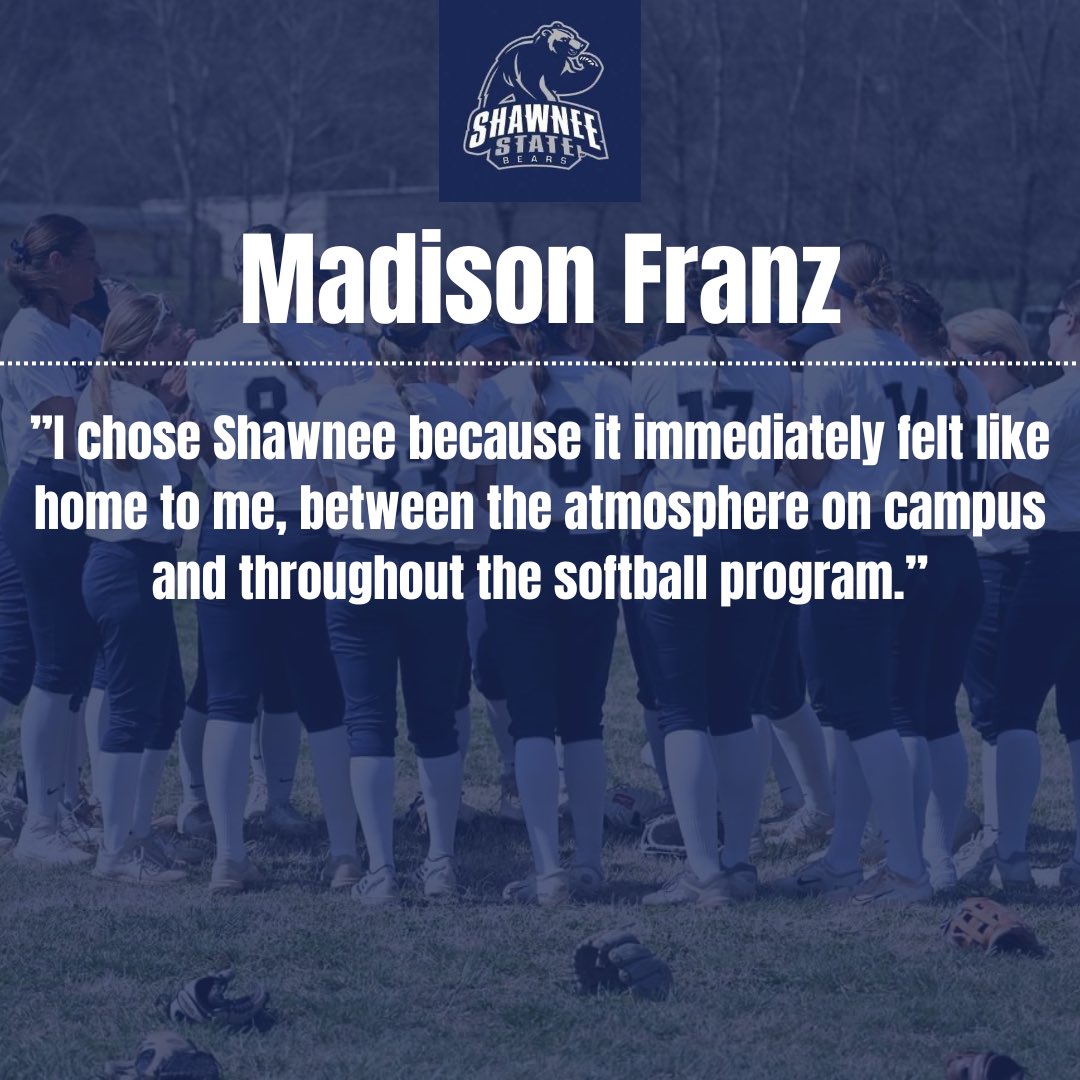 We are pleased to welcome freshman Madison Franz to be apart of our bear family💙🐻