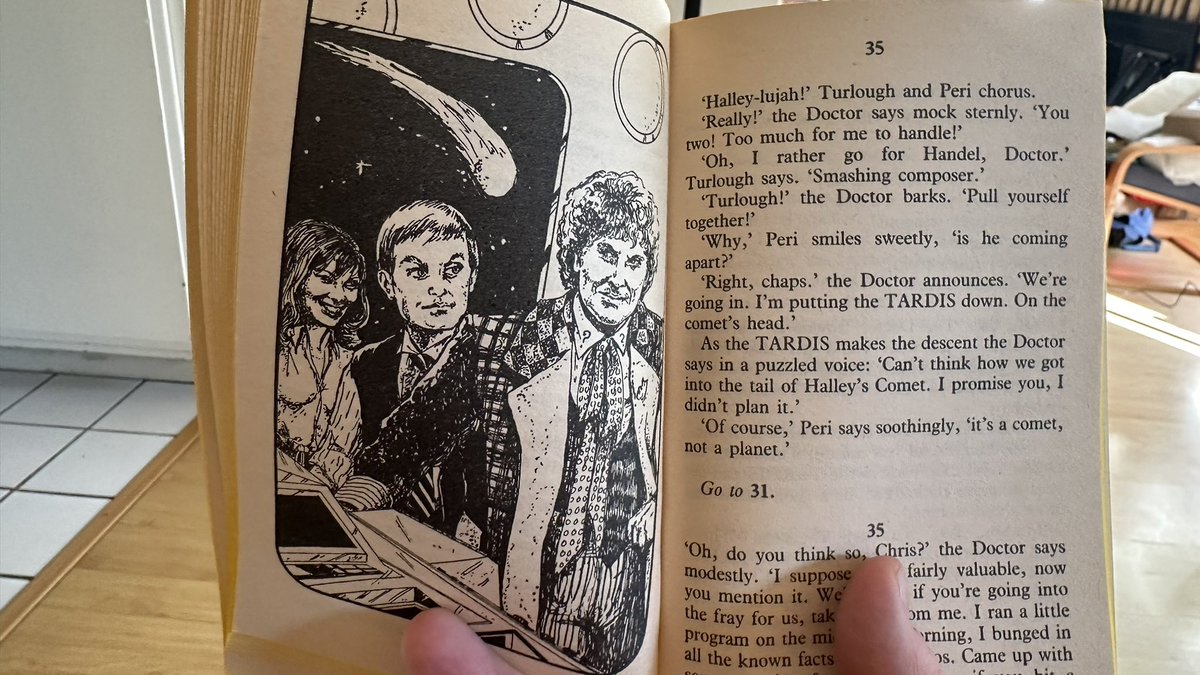 Dragging myself back here to inform <a href="/kendeep/">Ken Deep</a> that I will be bringing this, er, UNIQUE artifact to <a href="/LIDoctorWhoCon/">L.I. Doctor Who con</a> in the hopes that <a href="/SawbonesHex/">Colin Baker</a> Nicola and Mark may be up for a dramatic reading of a few choice excerpts at some point. It's really quite bad.😅