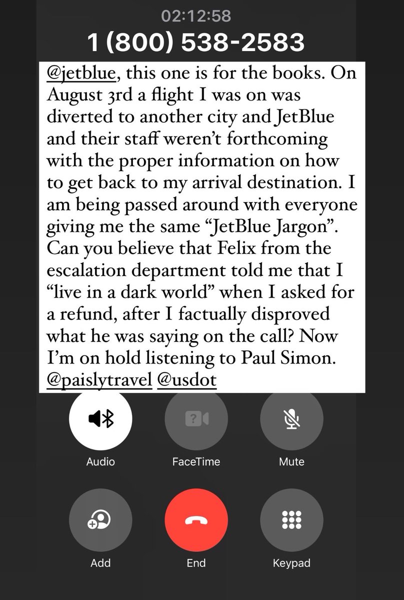 terrencecharles's tweet photo. @JetBlue @paislytravel. Please do better. Other people on my flight are getting refunds, and employees like Felix are being rude when I am trying to receive mine. Thank you. https://t.co/1JqmLDtB2E