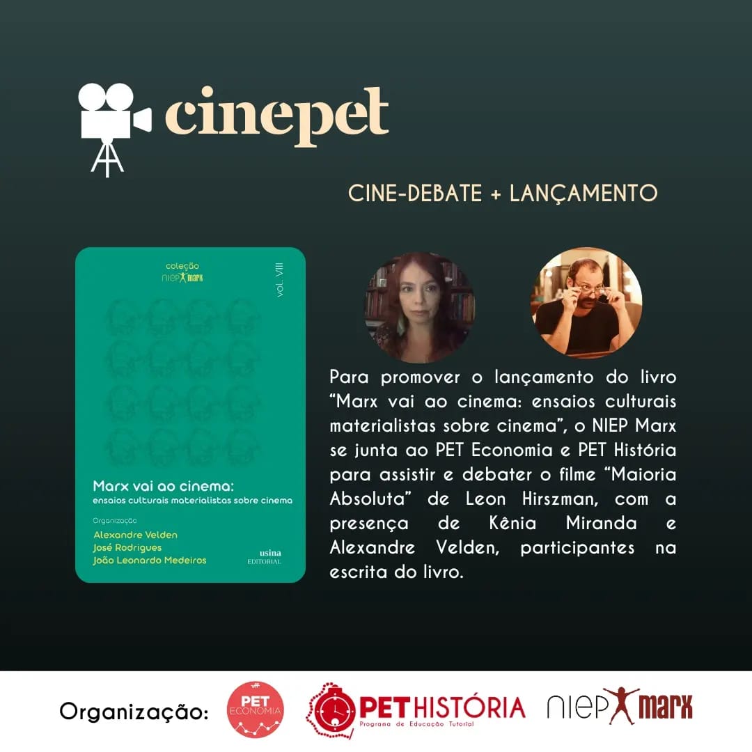 pethistoria's tweet photo. Fala galera da UFF!!

Se liguem no que vai rolar na próxima semana: o  PET Economia, o PET História e o NIEP Marx se juntaram para mais um CinePET e dessa vez com o filme "Maioria Absoluta". https://t.co/yy09lLe47Q