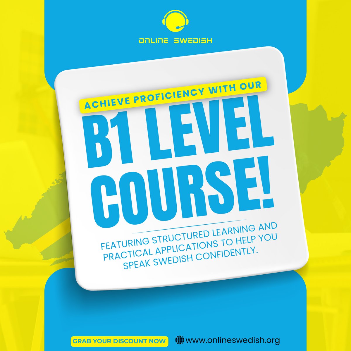 OnlineSwedish's tweet image. Swedish B1/B1+ level course 🇸🇪🇸🇪🇸🇪
More information 👇👇👇
onlineswedish.org/online-swedish…
#swedishlanguage #learnswedish  #svenska #IntermediateSwedish
📅 07 October 2024 - 07 November 2024
⚠️ 5 weeks -  🕒 40 hours + 20 hours
⏰ Monday to Thursday 20:00 - 22:00