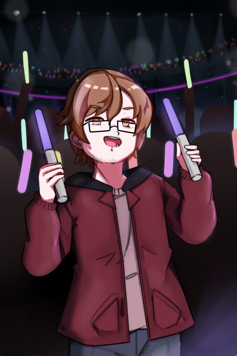 sastgamer's tweet photo. I'm so incredibly excited for the V-Unity Concert this Saturday, that I got artwork of me cheering everyone on! 
Please tell me you will be with me on Silvi's Stream to watch the performance broadcast from Animethon!!
#DiSASTerArtwork https://t.co/uSd8jxSvF5