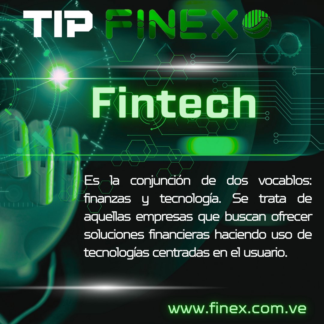 📱#TipFinex ¿Sabes que es una Fintech? Este término deriva de los vocablos: finanzas y tecnología. Se trata de aquellas empresas que buscan ofrecer soluciones financieras haciendo uso de tecnologías centradas en el usuario 
📱🖥️🪙💳
<a href="/Finex_Oficial/">Finex</a>
#fintech
#Tecnologia 
#TACHIRA