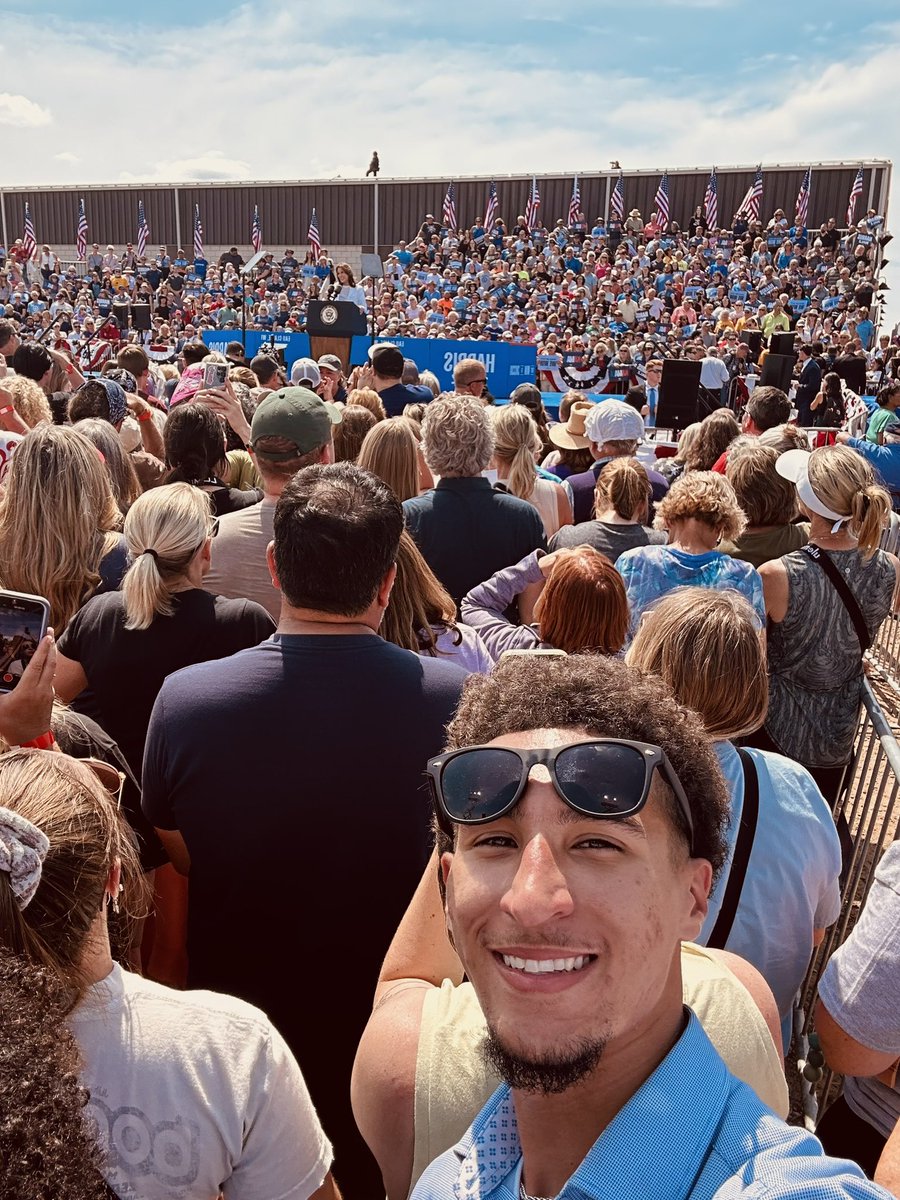Today was awesome. VP Harris and Gov. Walz showed up and showed out! #PresidentialRally #BattlegroundState
Make your plan to vote! Iwillvote.com 
#KamalaHarris2024 #OurVoteOurFuture