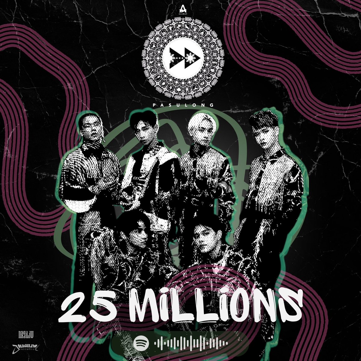 MagiliwID's tweet photo. Thank you for always staying with @Official_ALAMAT and their EP βPasulong,β which has now reached 25 million listeners on Spotify π Keep it going and show that Magiliw is solid π€π₯
π https://t.co/Wn9UDyLm5E
#ALAMAT #ALAMATPasulong @Official_ALAMAT https://t.co/p2jidTG0YY