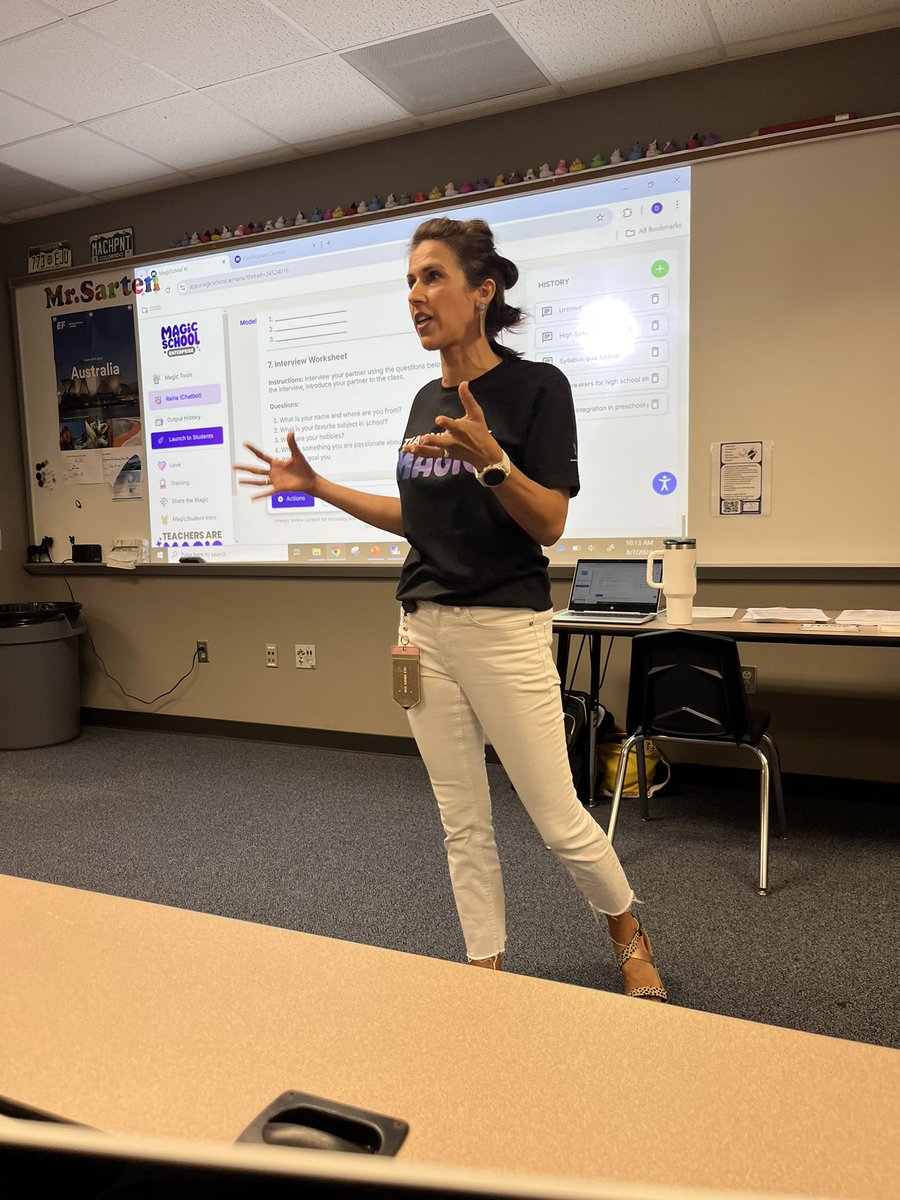 Dana Backe (@danabacke) on Twitter photo We had so much fun presenting <a href="/magicschoolai/">MagicSchool AI 💜 🪄✨</a> to our <a href="/CCISD_CTE/">ClearCreekISD_CTE</a> colleagues today. Lots of gasps as they learned some tools and put them into action! Positive feedback and they want more. 💜 We had so much fun presenting <a href="/magicschoolai/">MagicSchool AI 💜 🪄✨</a> to our <a href="/CCISD_CTE/">ClearCreekISD_CTE</a> colleagues today. Lots of gasps as they learned some tools and put them into action! Positive feedback and they want more. 💜
