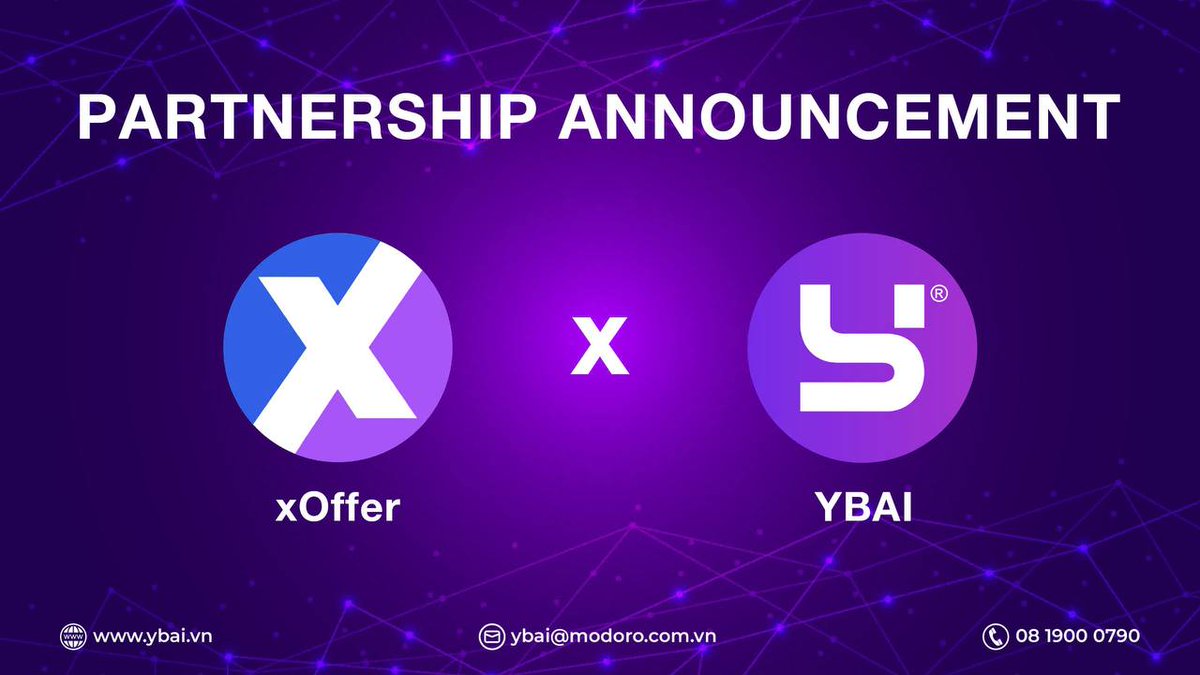 🎉 Partnership Announcement
<a href="/xOfferNetwork/">xOffer.io - Web3 Affiliate Marketing Network</a>🤝#YBaiGlobal

✍️ About YBAI: YBAI provides a straightforward solution for online businesses to establish affiliate and referral programs for boosting revenue growth by 10 times, with just 1/10 of the cost of hiring employees for a year.