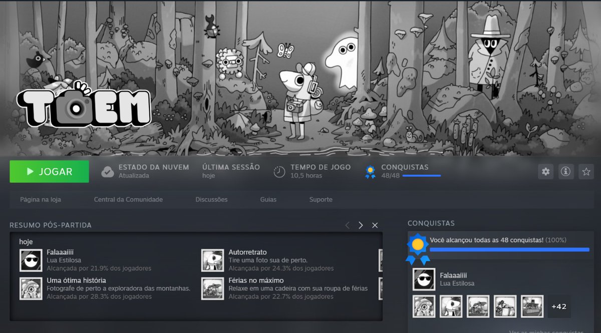 lusca_sl's tweet photo. 100% platinado. Agora posso falar que sou um fotógrafo profissional de games. #Toem https://t.co/fLNwPLZeZC