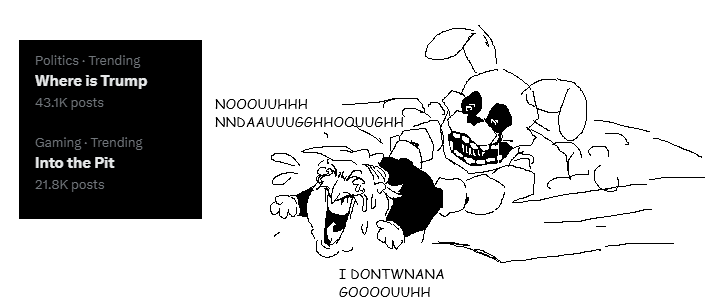 FlameZ_yuh's tweet image. where is trump? in the fucking pit. we dragged him into the pit nigga