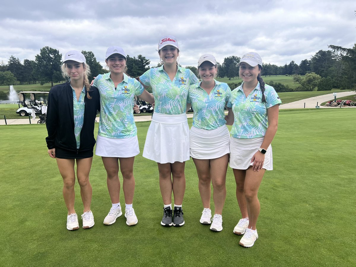 Today we played in the Padua Invitational at Pine Hills! Great weather for some golf! Macey shot a 85 and Maria finished with a 87. Team score of 413!