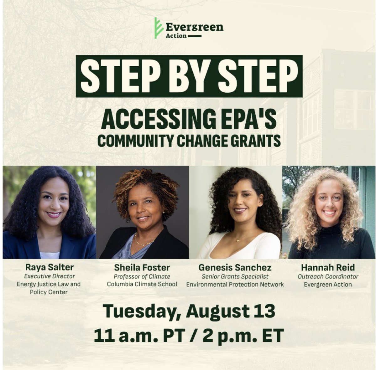 I’ve applied w <a href="/columbiaclimate/">Columbia Climate School</a> Sheila Foster for a <a href="/EPA/">U.S. EPA</a>'s Environmental and Climate Justice Community Change Grant- are you? Come ask your questions, I’m rooting for all of us. Next Thursday at 2 ET/11 PT, with <a href="/EvergreenAction/">Evergreen Action</a> &amp; EPN. Register! ⬇️ evrgn.co/ccgevent