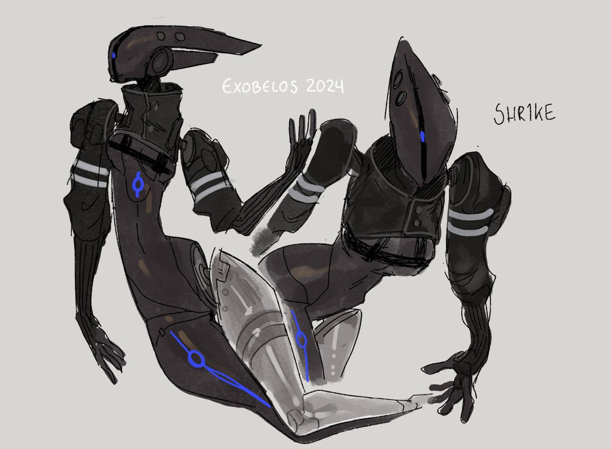 I dont post much sci-fi anymore but heres one of my robot oc's visually tweaked (and finally has a name)! :D