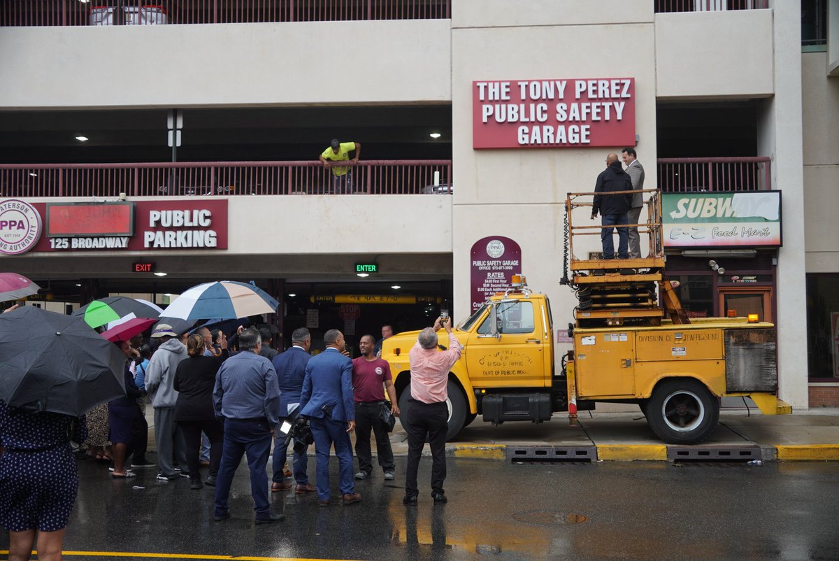 It was a wonderful day in the City of Paterson with the unveiling of the Tony Perez Public Safety Garage. A well deserved honor for a great man.