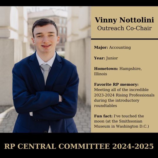 RPPurdue's tweet photo. Next up for co-chairs 🥳

Introducing Vinny and Sadhna 

Sadhna hopes to transform the monthly RP newsletter to better connections for alumni 

Vinny hopes to enhance Rising Professionals presence on campus specifically through panels https://t.co/yNaVx2FOwt