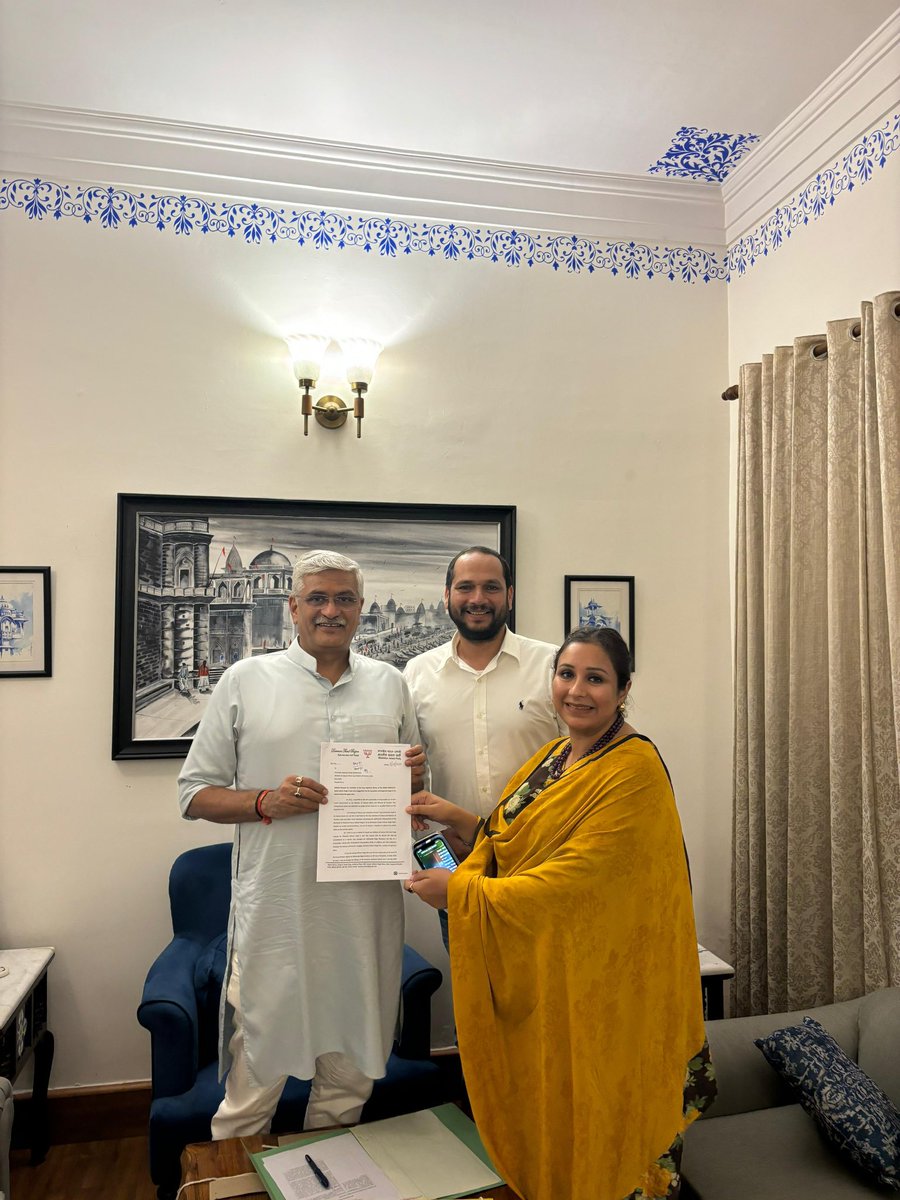 DaamanB's tweet photo. Honored to visit Union Minister for Tourism and Culture @gssjodhpur ji and present a memorandum for upgrading Shaheed Udham Singh ji’s memorial at Sunam Udham Singh Wala. The Minister has promised to visit Sunam very soon. Udham Singh ji’s legacy deserves to be cherished forever. #ShaheedUdhamSingh
 #Tribute 
#Legacy