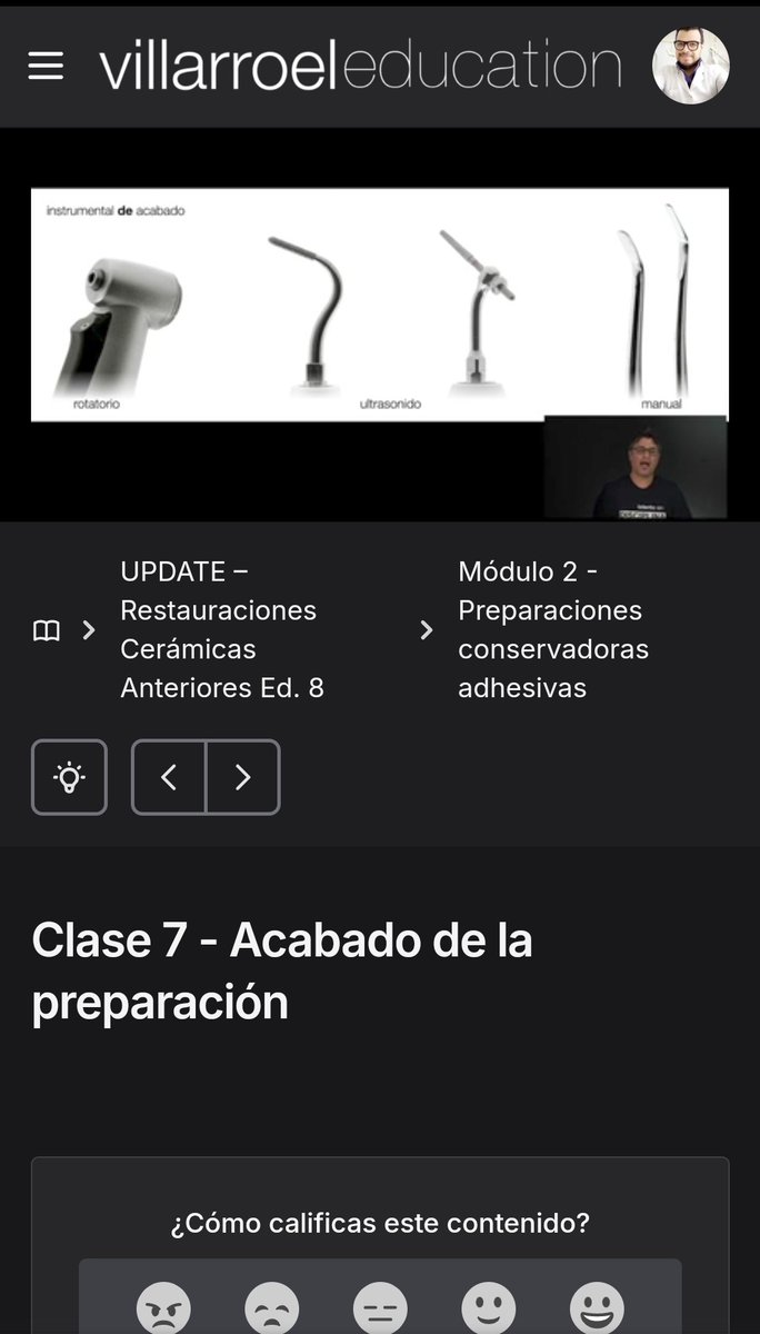 Otra de las formaciones que estoy haciendo es el Update Restauraciones Cerámicas ANTERIORES (Ed. 8) del Dr Milko Villarroel 

De la A a la Z sobre carillas y coronas dentales

Super detallado el Update, con muchos artículos científicos descargables que dan soporte a las clases