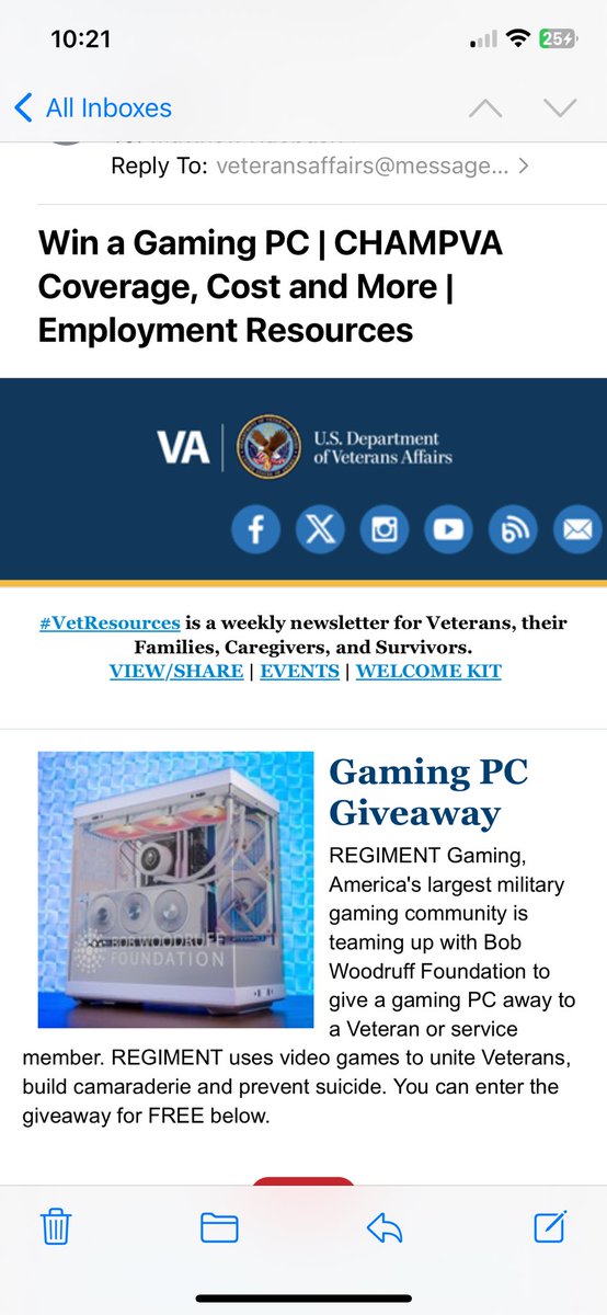 _ItachiSusanOO's tweet image. Pretty cool to get an email from the @DeptVetAffairs announcing a giveaway from @RegimentGG! Regiment still doing amazing work with the help of the @bwforg too! Great job y’all!