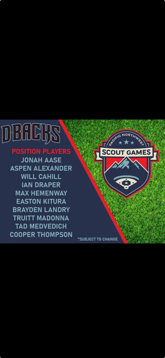 Cooper (@cooperthompso) on Twitter photo Excited to play in the scout games next week!
<a href="/NWScoutGames/">NWScoutGames</a> <a href="/naiello44/">nick aiello</a> <a href="/PrepBaseballID/">Prep Baseball Idaho</a> Excited to play in the scout games next week!
<a href="/NWScoutGames/">NWScoutGames</a> <a href="/naiello44/">nick aiello</a> <a href="/PrepBaseballID/">Prep Baseball Idaho</a>