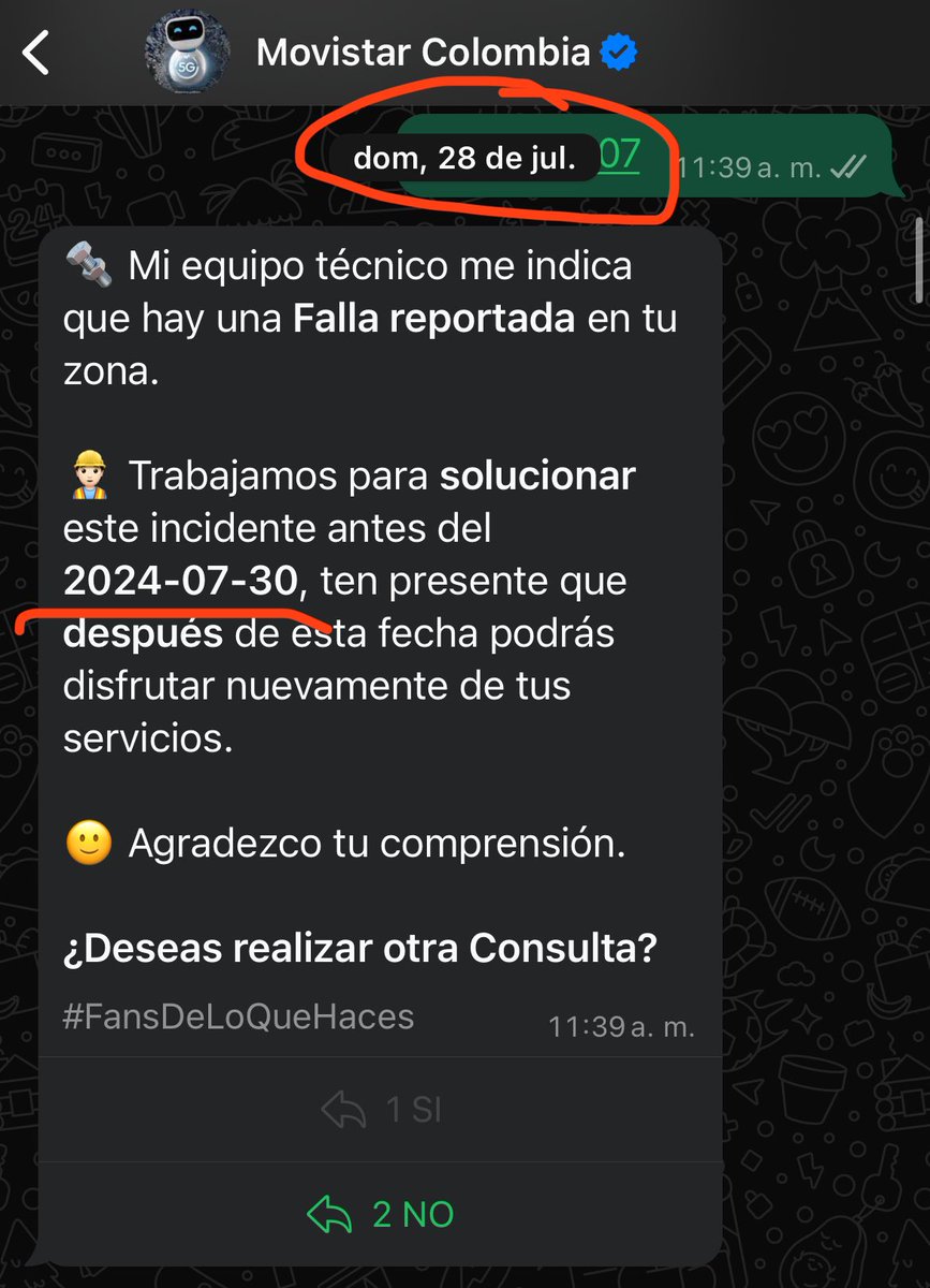 estefycausil07's tweet photo. @MovistarCo Desde el 29 de julio sin internet. Según es una falla en la zona pero todos los vecinos que tienen @MovistarCo si tienen wifi, mi edificio es el único y ni un técnico se ha presentado en todo este tiempo https://t.co/vxqw8ClzKZ