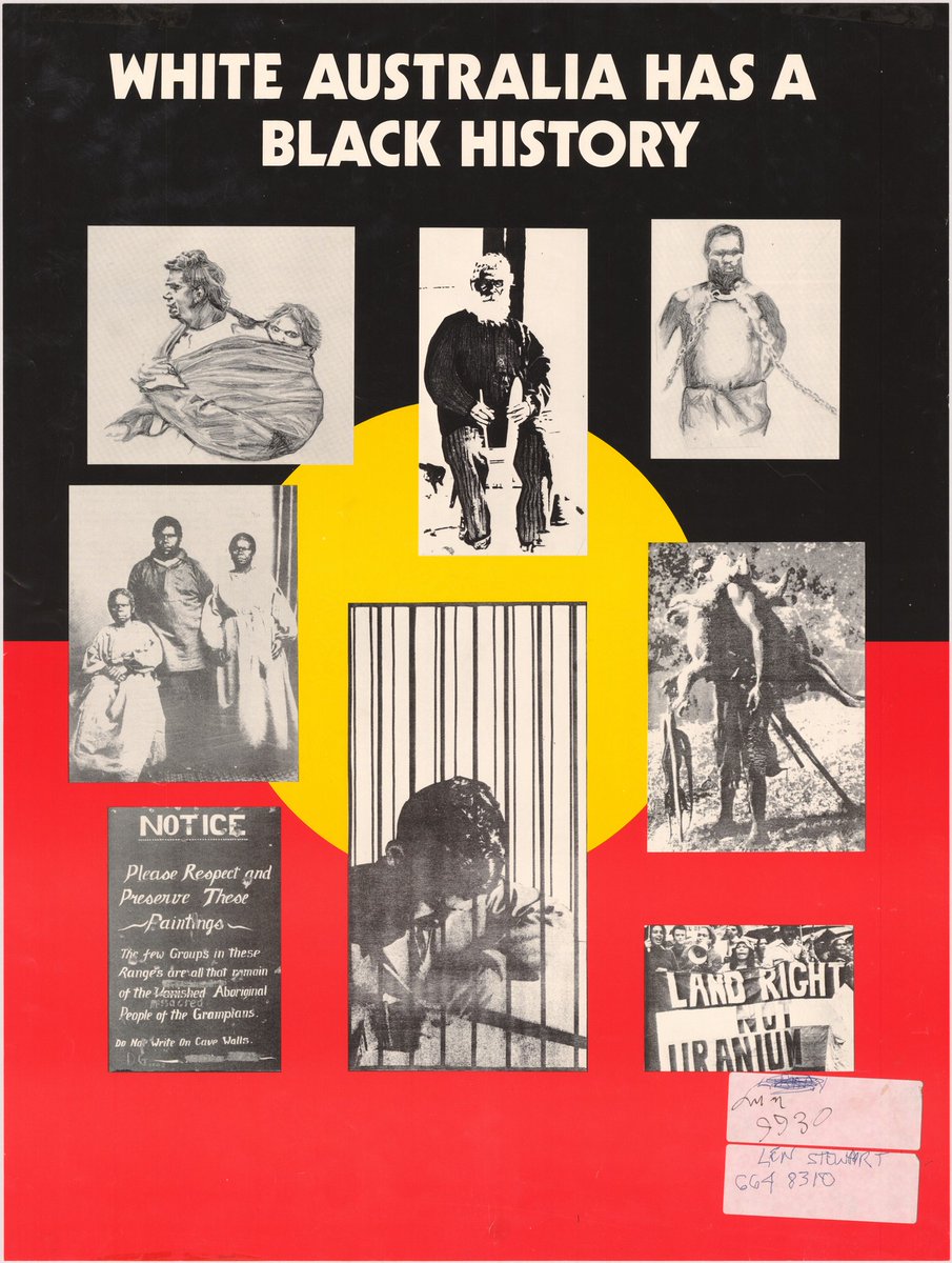 "White Australia has a black history" - Poster against the 1988 Australian bicentennial celebrations