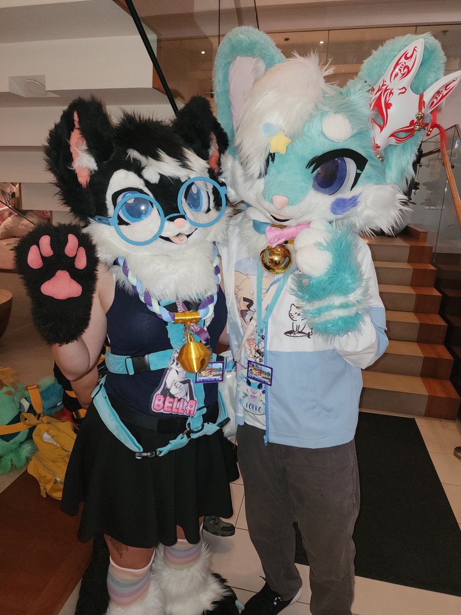 bellacatt12's tweet photo. Bella V2 🐈‍⬛

⭐Refsheet by O-Kemono 
⭐Kemono fursuit made by Copper777 (I am the one on the left)
⭐Realistic head made by Samira Red Husky
⭐Character belong to myself Bella https://t.co/N5dYIZ3UBk