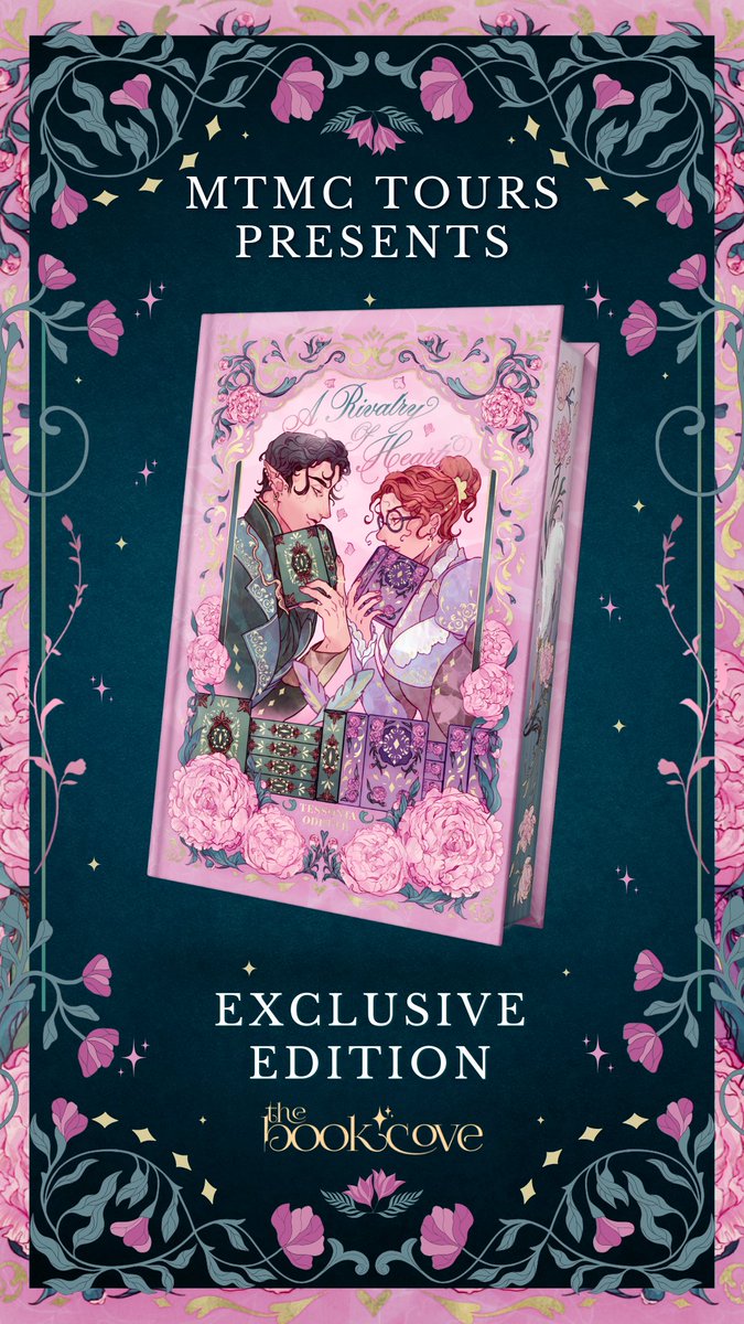 Welcome to our Preorder Promo Tour for <a href="/thebookcove_za/">The Book Cove</a>'s beautiful exclusive edition of A Rivalry Of Hearts by <a href="/TessonjaOdette/">Tessonja Odette</a>! 💖🍃 For lovers of The Hating Game (but magical) and some sizzling spice – this August pre-order is for you! 😍
Learn more here: thebookcove.com