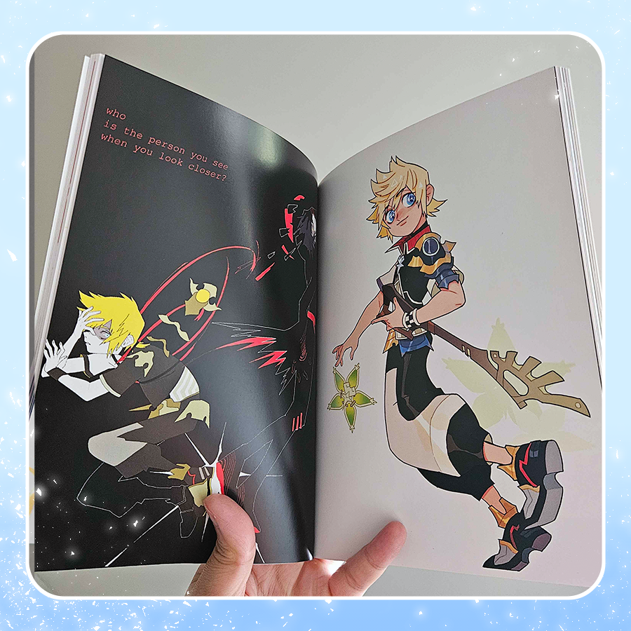(rt appreciated!)
💗 a heart to cherish; a collection of kingdom hearts fanart by soysaucetime is available for pre-order!
my loveletter to the series, with ~4 years worth of fanart, compiled into one book.
6x8 inch, 98 full-colour pages.
link below! 💗