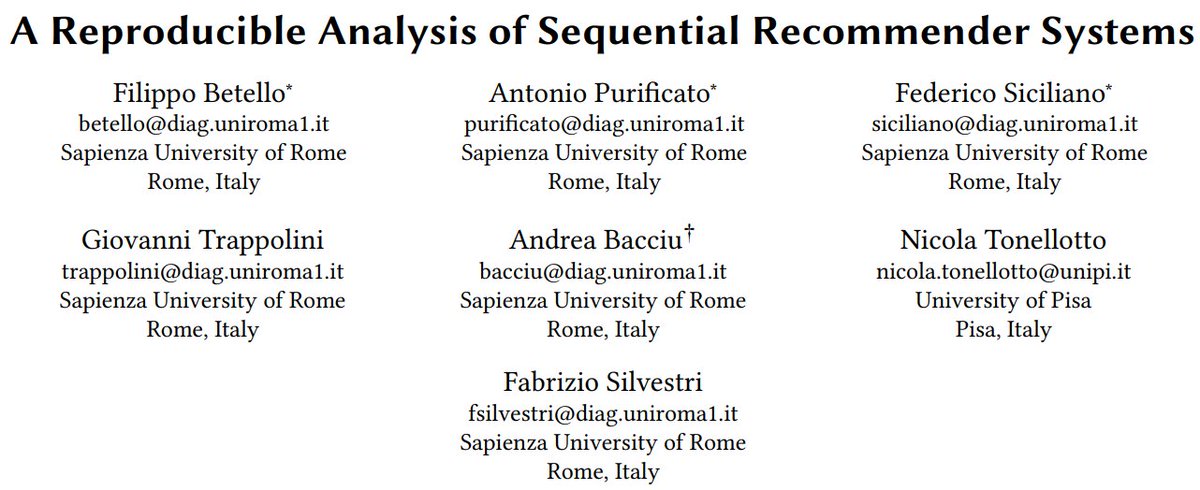 _reachsumit's tweet photo. A Reproducible Analysis of Sequential Recommender Systems

Addresses reproducibility issues for Sequential Recommender Systems and challenges existing benchmarks, revealing several surprising insights about model performance.

📝https://t.co/5cZYQfpcTX
👨🏽‍💻https://t.co/Q0yvIKZN8Z https://t.co/aiSnUVLGJH