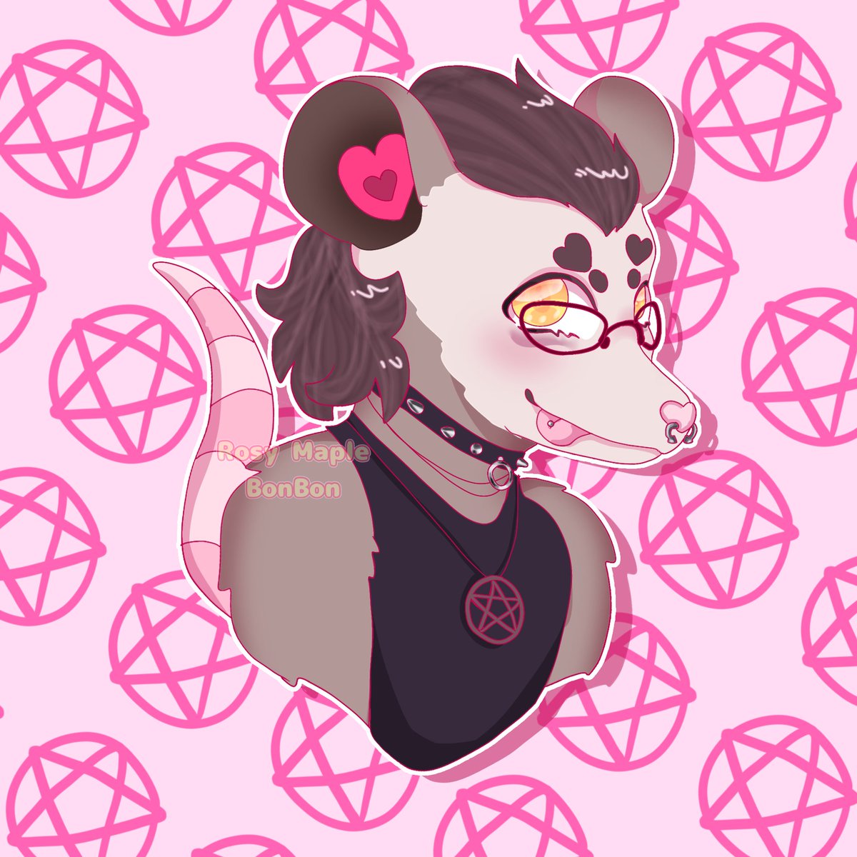 Mintycranberry's tweet photo. Posting sona/oc art done by @/rosymaplebonbon on Cara go support them they're really cool ✌️ https://t.co/Zy5ryG0Krw