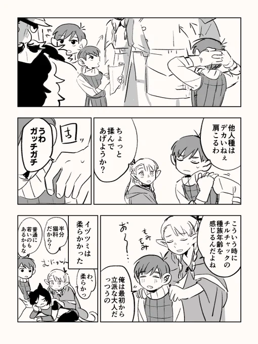 常に上を見上げているから、肩こりひどそうだよな〜というだけの漫画 