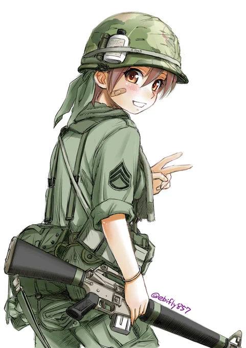 本業はエロ漫画描きですが、ここでは主に軍服やらテッポウ持った女子を息抜き程度に描いてます。#私はこういう絵描きです見た絵描き全員参加 