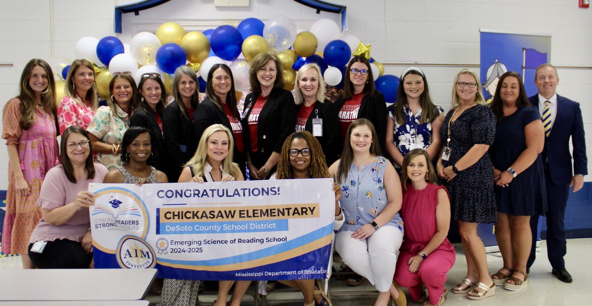 DCSeNews's tweet photo. It was a great day at Chickasaw Elementary School! CES celebrated being named a Mississippi Department of Education Emerging Science of Reading School! #StrongReadersStrongLeaders #TeamDCS #BeTheStandard https://t.co/8oBVfrvgge