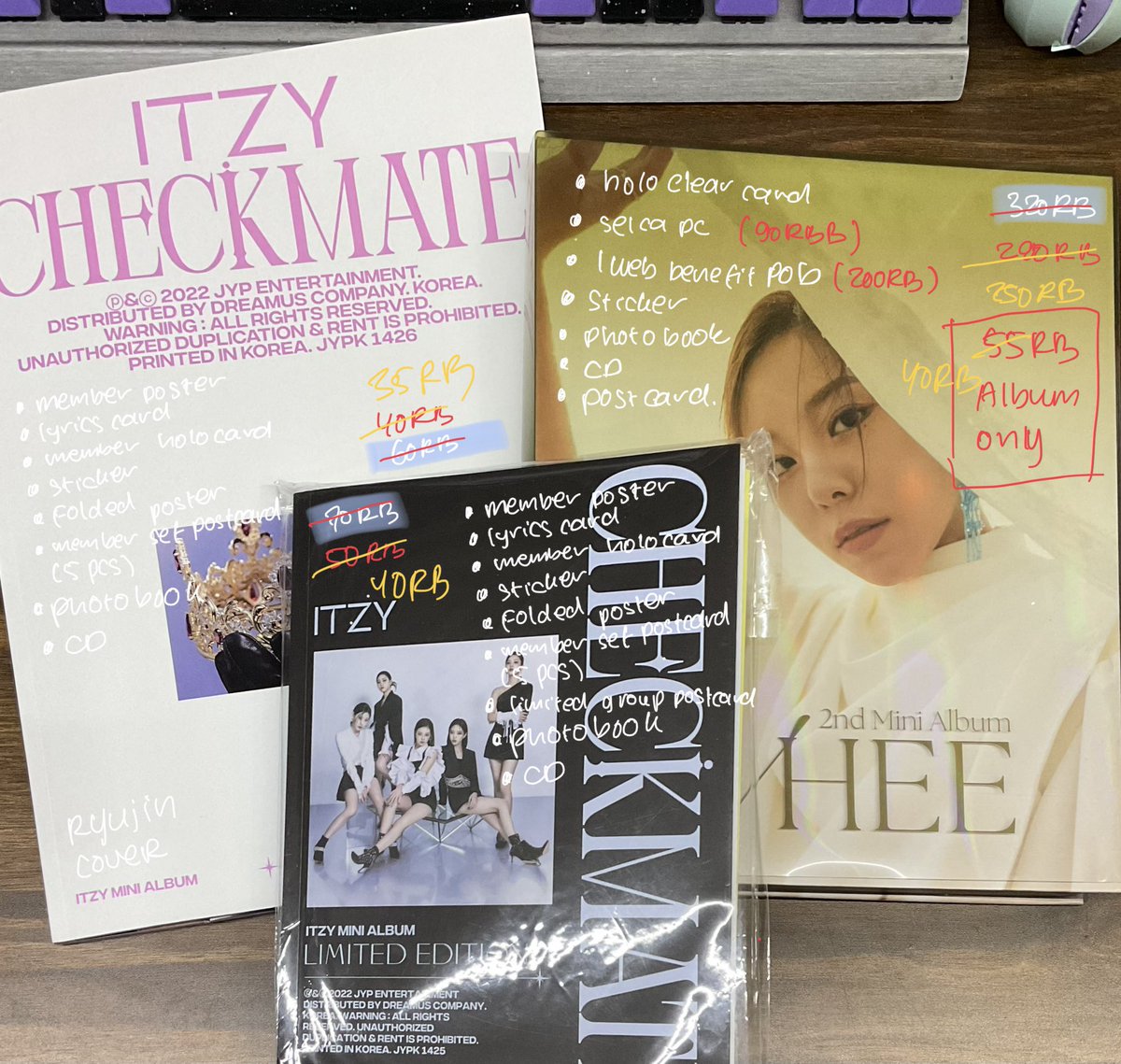 ga_cry_pea's tweet photo. HELP RT &amp; like 🙏
WTS IN RUSH
straykids skz itzy wheein enhypen album only
✅ incl all
✅ price on pic
✅ 🍊vid
🖇️ christmas evel standard checkmate ryujin whee crazy in love dimension dilemma noeasy maxident oddinary leeknow seungmin 5star jay sunghoon felix hyunjin ryujin chan https://t.co/MgZMZiwQUQ