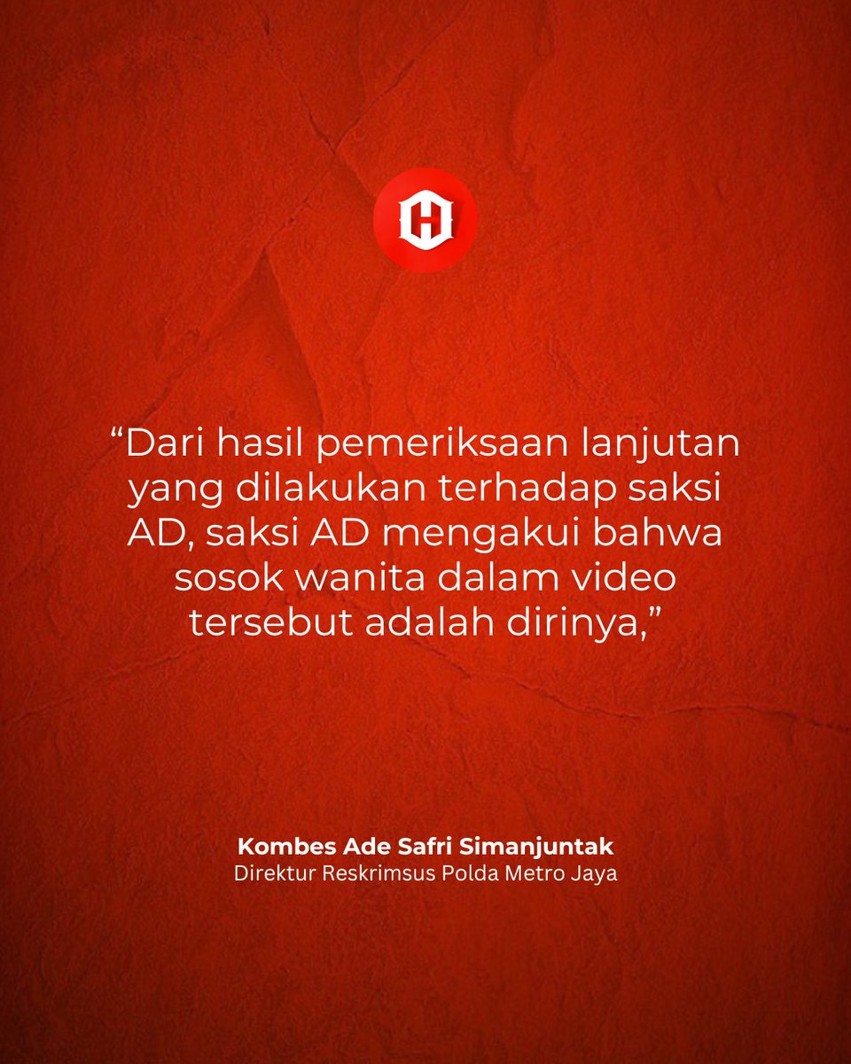 bentaradotco's tweet photo. Audrey Davis, putri dari eks vokalis band Naif David Bayu, mengakui bila dirinya adalah pemeran di video syur yang viral.
Pengakuan itu disampaikan Audrey Davis dalam pemeriksaan yang digelar di Polda Metro Jaya. pada Rabu (7/8/2024) kemarin.
#AudreyDavis #DavidBayu #VideoSyur https://t.co/KZsPkKUtGI