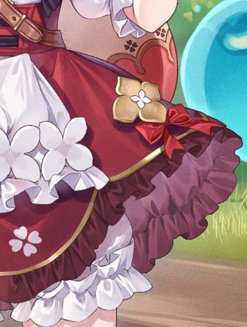 服の皺!フリルも塗るのとても大変だけど好きです!
