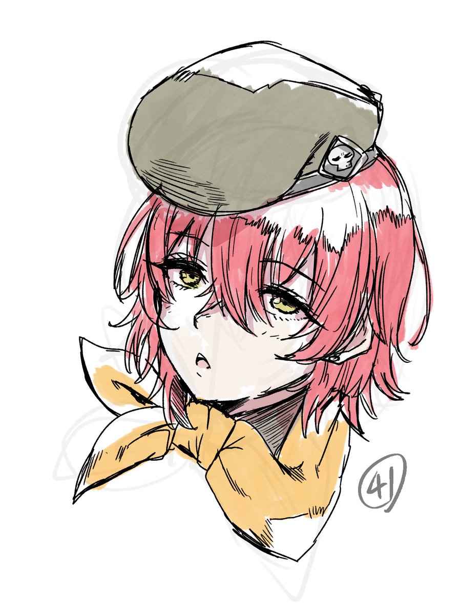 息抜きにナースホルンさんを顔だけ描いてみました。
結構描きやすいわねこの人 