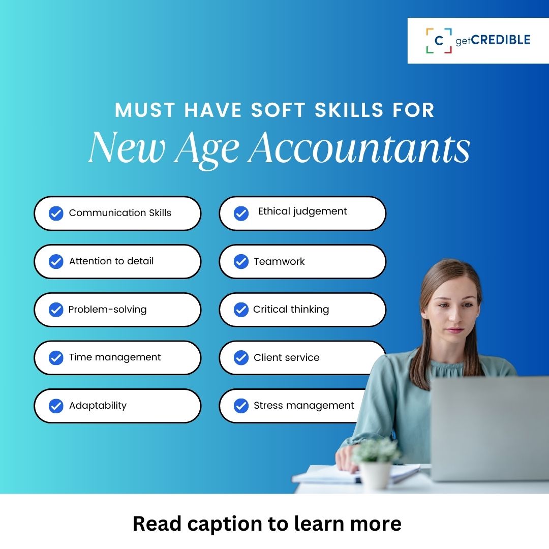 get_credible's tweet photo. Accounting is no more just a desk job. 

The new accounting jobs require the candidates to have soft skills that help them interact with all departments.

Follow us for more such tips and updates on career.

#accountant #career #accountingcareer #softskills #getCREDIBLE #slate https://t.co/AgUengXgH3