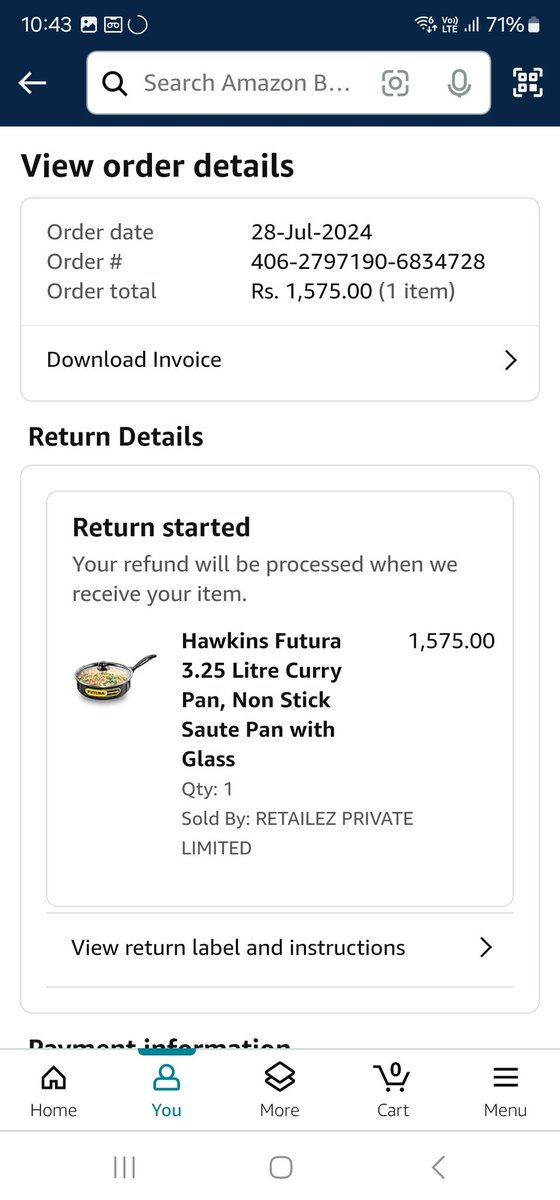 nareshsbc's tweet photo. @amazonIN Order to deliver karo bhai

Last 5 orders not delivered 

Aapki team ko koi fark hi nahi padta https://t.co/nPtPD58pev