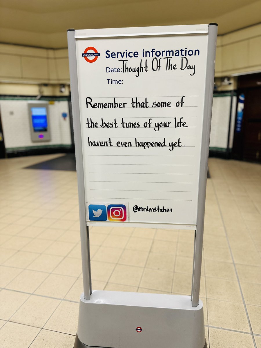 MordenStation's tweet photo. Thursday 8th August 2024 Thought Of The Day From Morden Underground Station https://t.co/d89KrtAUAx